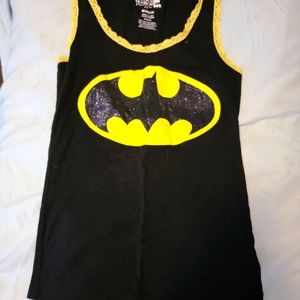 Women's glitter Batgirl tank top size medium